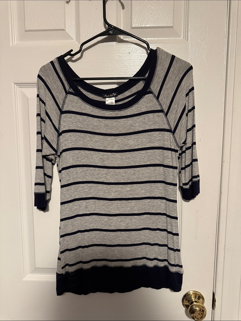 Striped Gray & Black Women’s Sweater - Lightweight Knit